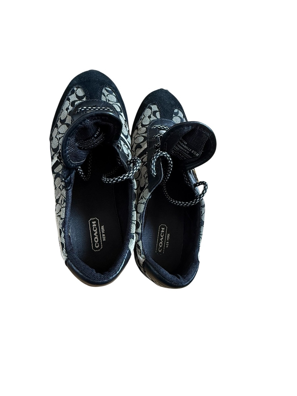 Coach Marabelle Signature Jacquard Sneakers Black Gray Women’s 6.5 - Picture 9 of 14